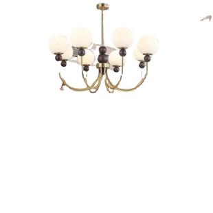 主客厅吊灯北欧餐厅书房卧室中古魔豆灯美式简约现代实木灯具