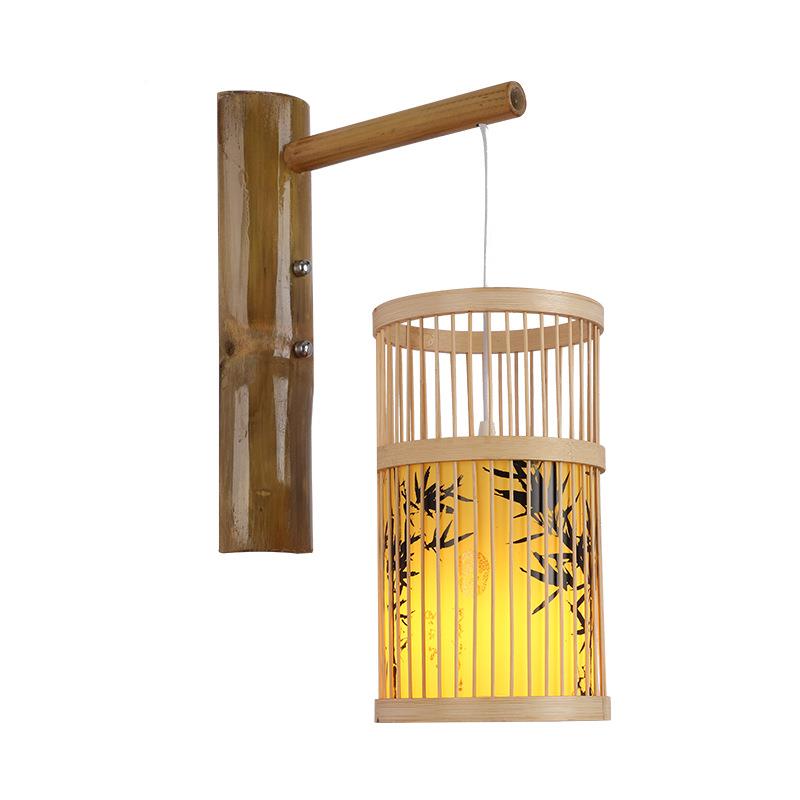 中式竹壁过灯创意个性艺餐厅民宿复古禅意茶室道日式卧床头室壁灯