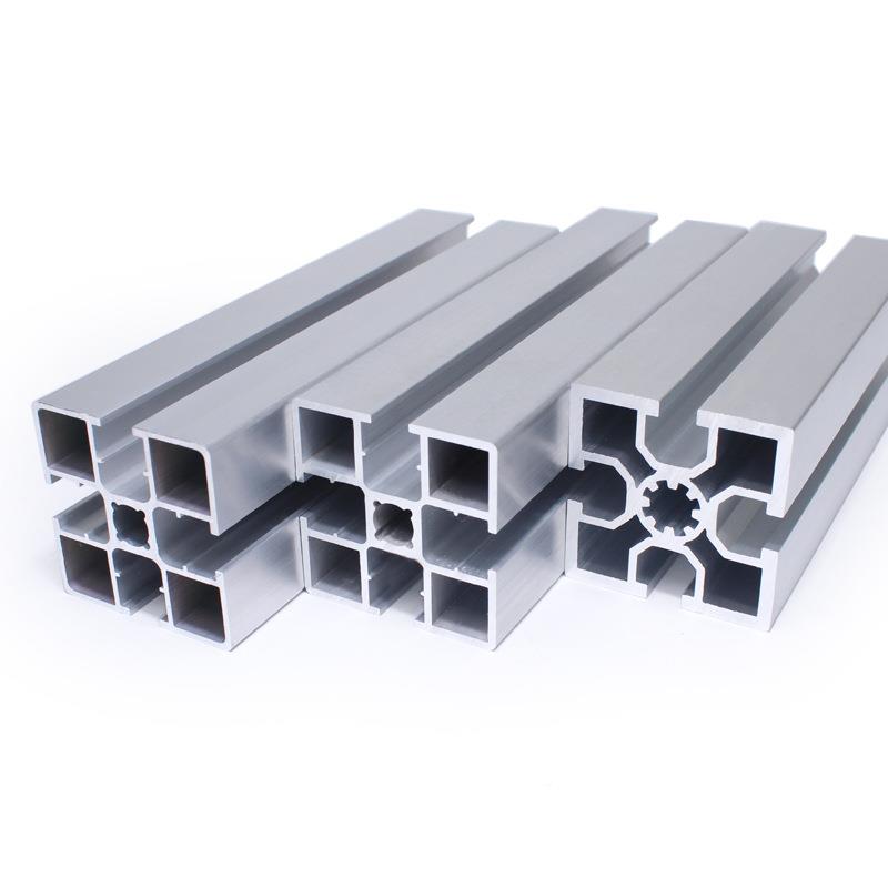 合国HQV标5050工业铝型材50x50花梅2.流0水线铝金方管设备框架