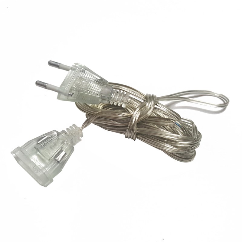 网红3M 5M EU US Power Extension Cable Transparent Standard P