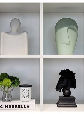 样板房现代酒柜客厅创意软装家居饰品摆饰相架仿真花组合ZH2542