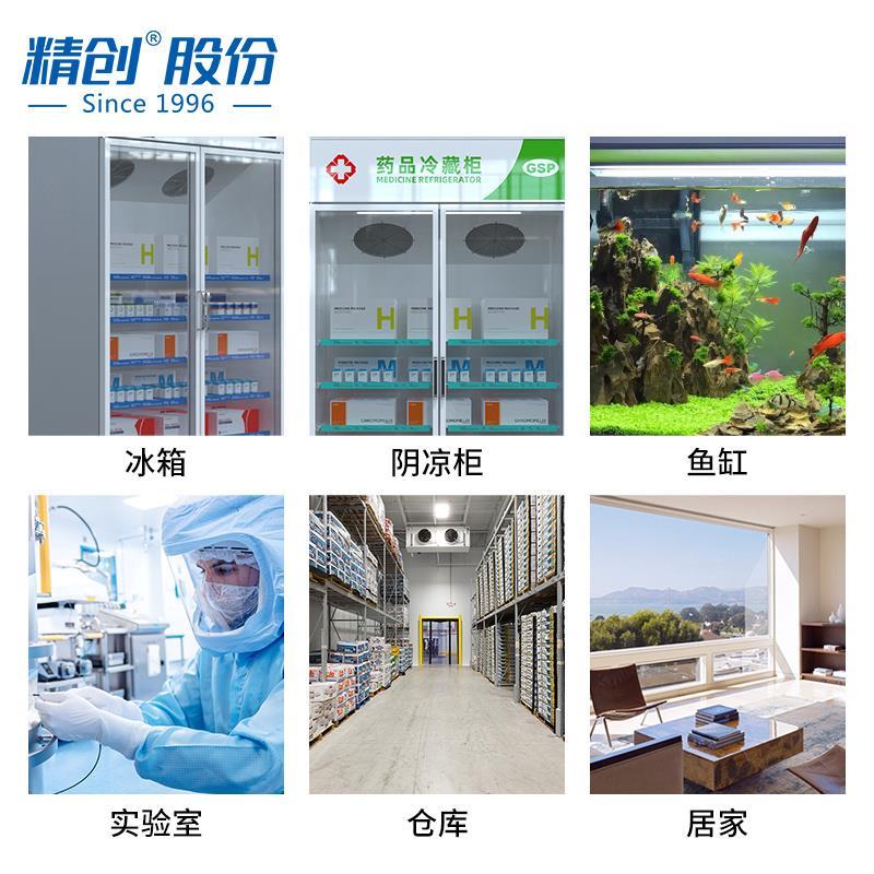 精创DT-1冰箱鱼缸爬宠工业室内室外温度计带监视器双路测温高精度