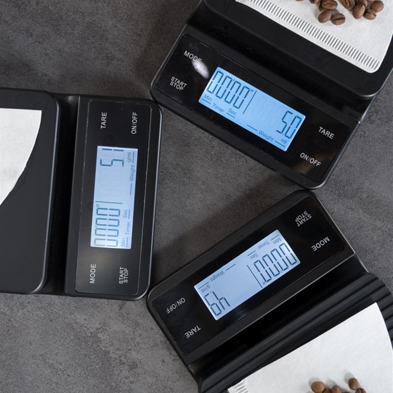 厨房烘焙计时电子秤迷你家用手冲咖啡称5kg量程0.1克高精度电子称