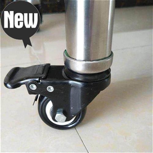 厨房置w物架不锈钢家用储物货架四层带轮微波炉架子酒店整理架定