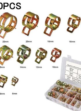 100Pcs/set Spring Band Fuel Hose Clips Silicone Pipe Clamp