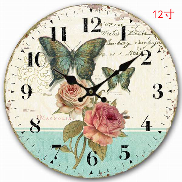 Wall Clock Simple Wooden Clock Wall Hanging Decoration