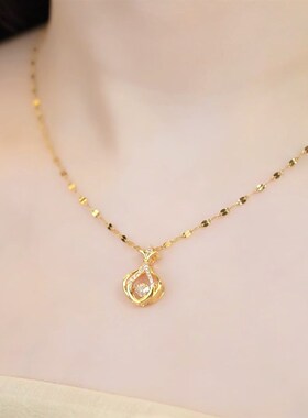 极速楠熙家饰品妍惠钛钢项链灵动款香包吊坠项链网红饰品配饰坠链