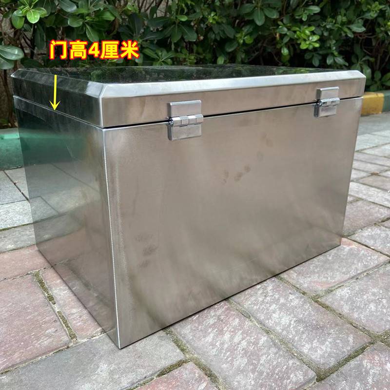 加厚大号机车不锈钢後备箱踏板电瓶电动车尾箱外送收纳箱工具箱