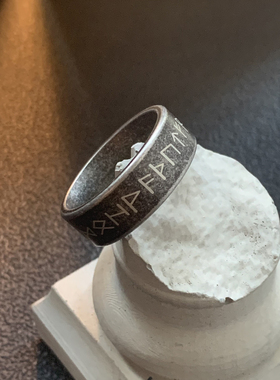 卢恩符文-不掉色钛钢大码戒指男