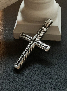 牧光十字-古法钛钢单独吊坠男款