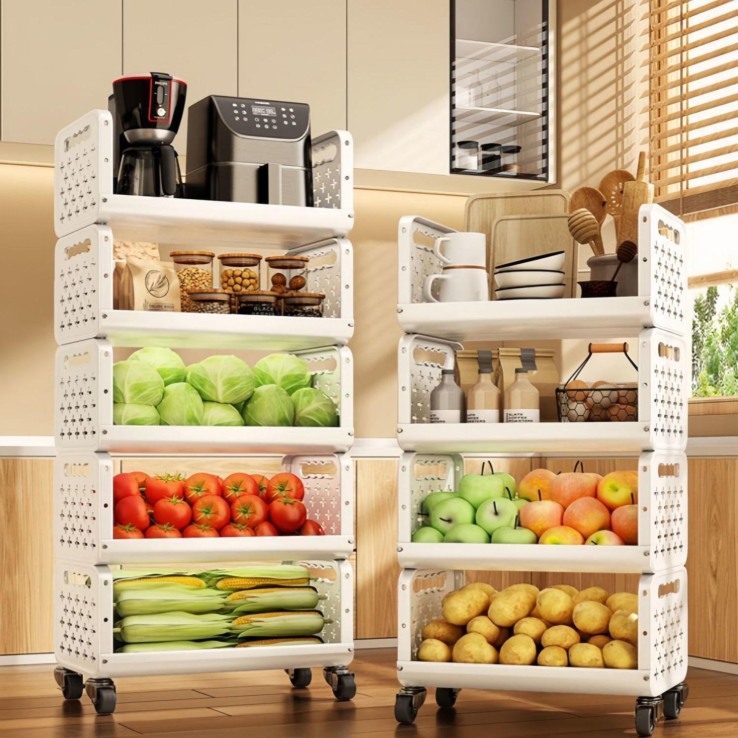 多层收纳架家用小推车置物架