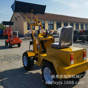 志成工地搅拌上料小铲车农用电动四驱铲土机工程微型轮式装载机