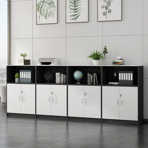 办公室矮柜储物柜木质置物柜文件柜隔断办公地柜带锁简约百搭收纳