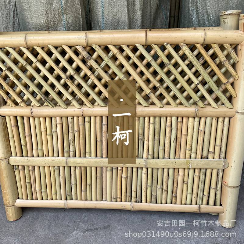 别墅庭院竹围墙菜园花园竹门竹篱笆栅栏户外田园简约式中式竹篱笆