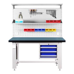 车重型作钳工工台防静电间作台实操验室白色挂板带BG 032抽屉加厚
