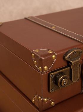 欧式手提箱三件1329A套摆件营店橱窗道摆仿设居专家收古纳箱拍摄