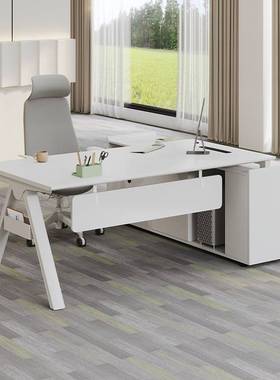 主管办公桌椅组合经理桌白色办公设计师款大班台总裁老板简约现代