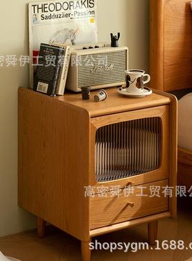 舜c伊工贸柜窄床头MiN28-40m日式樱65967桃木家具现代简实木床边