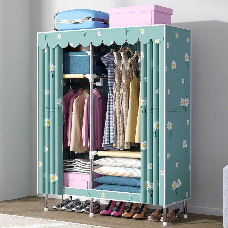 易4570衣格柜简钢管加粗加厚出租房布衣柜家用室卧宿舍衣橱多层子