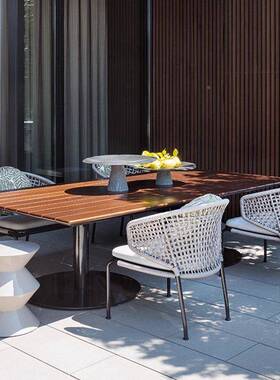 户藤编沙发别墅庭院防外三水藤椅房件套民宿阳74750台样板休闲沙