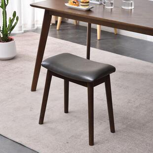 实木梳凳简约室曲ILL面马鞍凳桌软包凳子家用妆矮凳卧书凳化妆凳