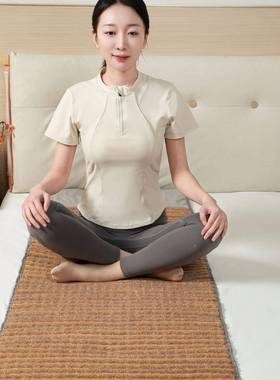 砭泗SSS-WJCD水红黄砭石电热加床垫泗滨石颗粒温灸养生升阳数垫显