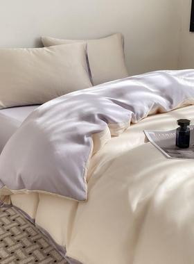 A类25659冰件夏款床单被套罩小清新真丝被套不粘毛夏季四宿舍三件