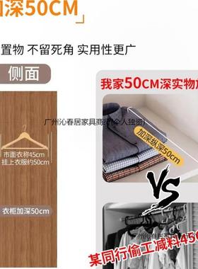 衣门衣柜家用卧室小型组户装46116柜子推拉现代简约出租房屋用简