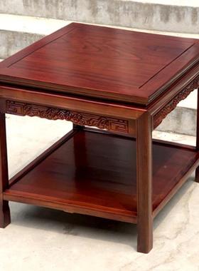 角中式正架方形实木木边桌榆客厅52823四方小茶几边柜花简约沙发