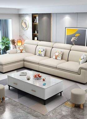 20客25款沙发现代简约厅布艺发大小户型65983公寓技组合猫爪科布沙沙发