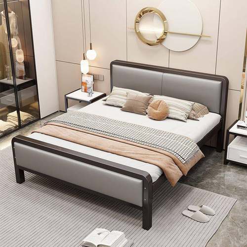 高档铁艺床双.人米床15出租屋家用静音双人床VDI1.8铁架床米1m公