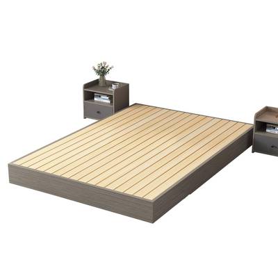 榻榻床家用卧室实木床简约现米代无床头排骨床74132架子日架式落