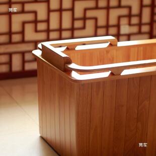 橡木电动加热冲浪泡澡木39731浴桶盆浴沐缸洗澡浴恒温泡澡桶木桶