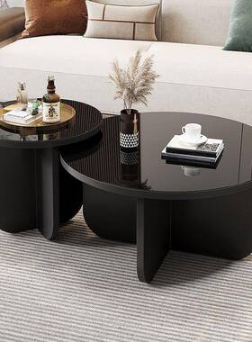 玻茶化客厅璃家用简约圆形小几桌子钢玻璃现代小户型出87323租屋