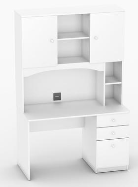 书桌书一体带柜门学生卧44290桌室简柜易书架组合抽屉办桌公电脑