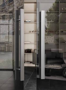 加厚手不锈把钢手璃门拉40657手对玻开实木门把对装推拉办公室大