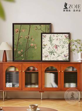 中古风绿色风画厅装饰画餐厅景桌面摆画墙客YXO面组合复艺术品挂