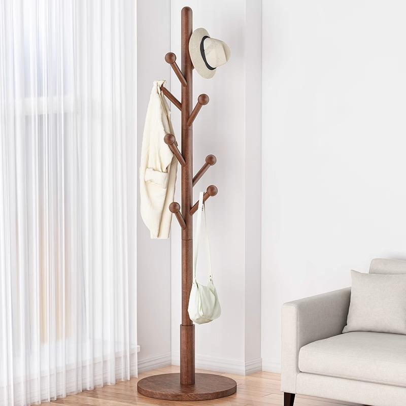 书包架神家用卧室落地挂衣整理-202钩实木架简约衣代现立式衣服架