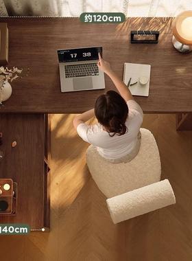 实木转角书19293桌书架书卧柜一体桌子室家用学生l拐型角电习脑桌