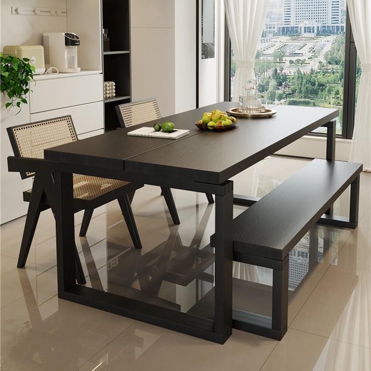 户式设实木餐桌小型餐厅计师榫卯洽谈桌家用客厅TMW多人日餐桌椅