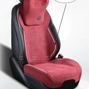 汽车车四季坐垫新款简约免捆绑翻毛马鞍皮CTH垫季通用汽坐四垫