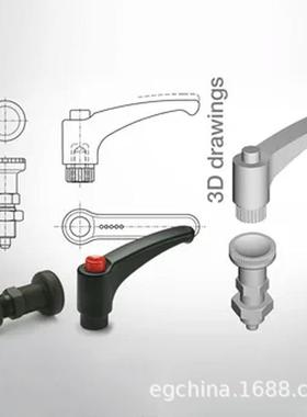 E莎lea17254Ganter伊s莉冈GN1特804.2带槽锁紧螺母带螺