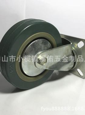 3寸5寸轻型家静音车灰胶脚轮2寸4寸刹车万向货脚架餐推车轮DLL厂