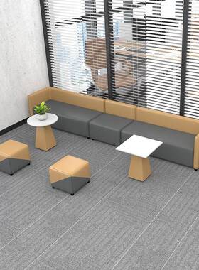 休闲休息区沙发办公室小型转角待会接客简FCD候区组合约长条等凳
