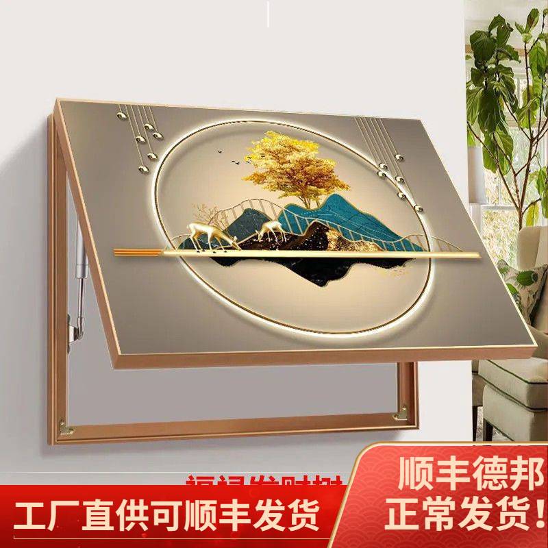 电表箱装饰画免打孔艺术简约客厅豪华挂画遮挡总开关配电箱电闸盒图片