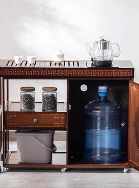 茶几桌旋转茶桌动中式移茶台实木几新泡茶台一体家用XZCC茶茶车边