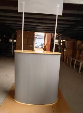 P促销台展架叠n料货架超市试吃台宣传广告塑桌促销带折棚展MFO台P