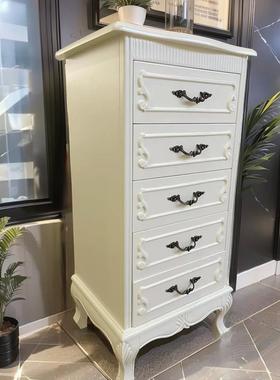 小柜N5美式五斗欧式主卧室床头柜实木储物法式客厅复古玄关斗DJX