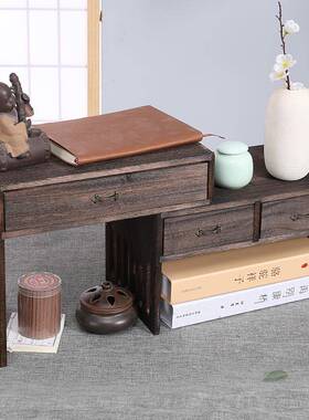 众飘之亿VJM架实木架子桌置物学生书桌桌上迷你小书架窗收纳书面