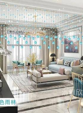 晶珠帘帘隔断帘客厅卧室珠子挂帘门装饰65116轻玄关家用免打孔新